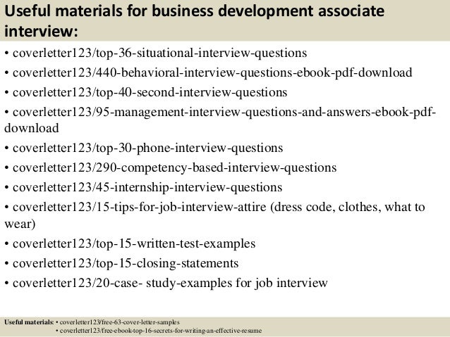 Business development cover letter