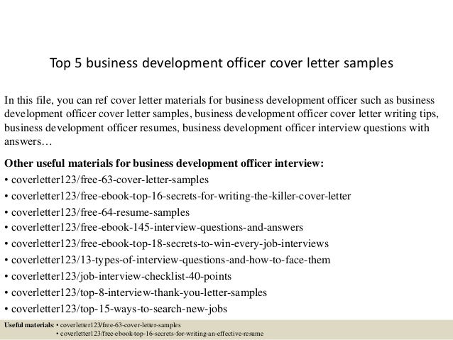 top 5 business development officer cover letter samples cover letter for business development position