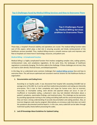 Top 5 Challenges Faced by Medical Billing Services and How to Overcome ...