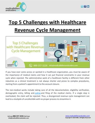 Top 5 Challenges with Healthcare Revenue Cycle Management | PDF