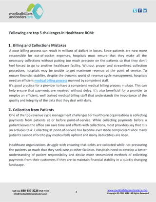 Top 5 Challenges with Healthcare Revenue Cycle Management | PDF