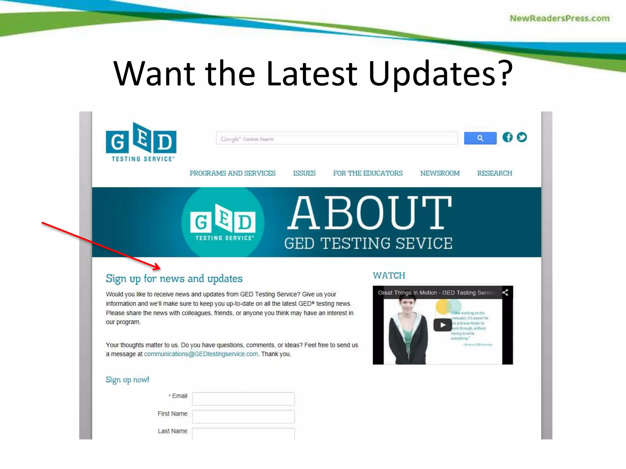 Want the Latest Updates?
 