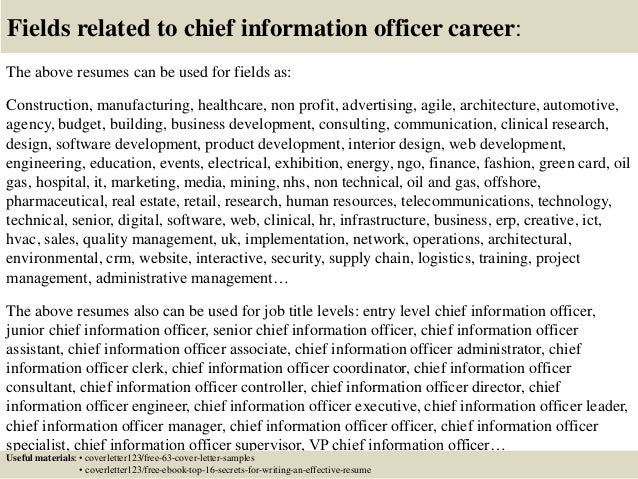 top 5 chief information officer cover letter samples cio cover letter sample