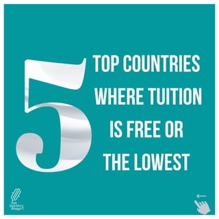 Top 5 Countries where Tuition Fees is Free or the Lowest