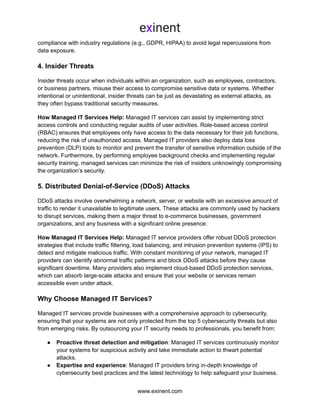Top 5 Cybersecurity Threats and How Managed IT Services Can Help You ...