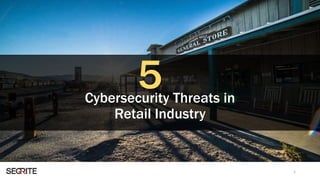 1
5Cybersecurity Threats in
Retail Industry
 