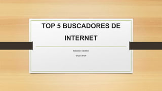 TOP 5 BUSCADORES DE
INTERNET
Sebastian Caballero
Grupo 30120
 