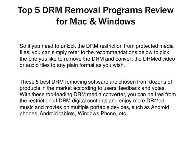 Free Drm Removal Software For Windows Media Player