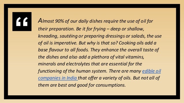 Top 5 Edible Oil Companies In India Top 5 Edible Oil Companies In India