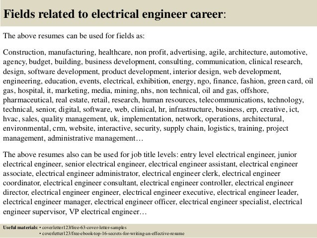 Cover letter for electrician position