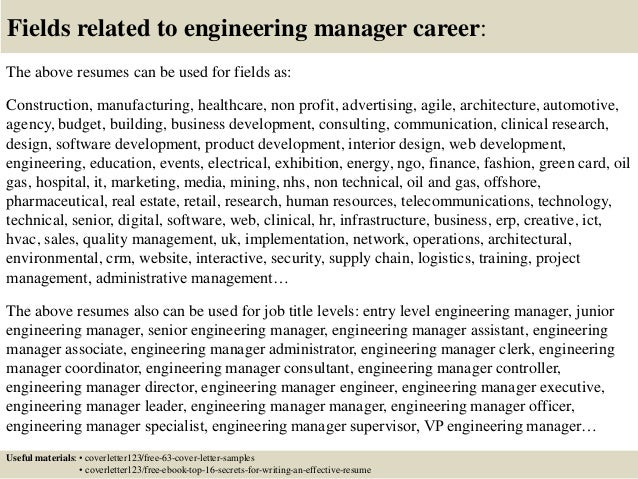 top 5 engineering manager cover letter samples