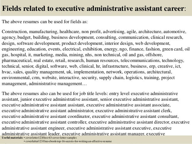 senior administrative assistant cover letter