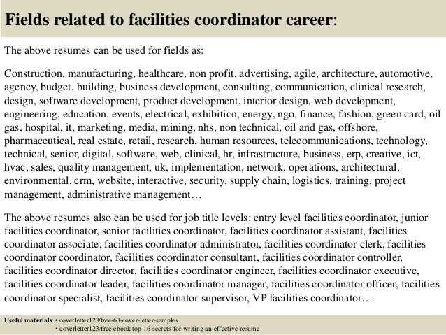facilities resumes