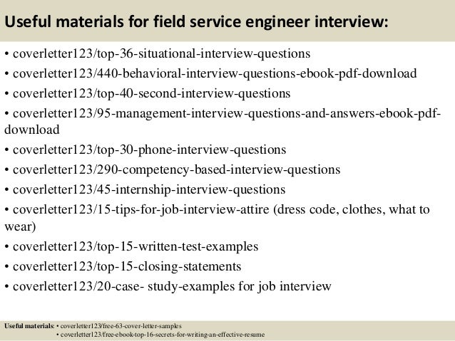 Field Service Engineer Cover Letter Bunya
