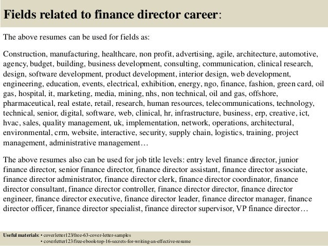 cover letter for finance manager
