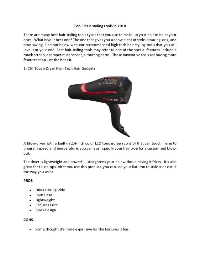 Top 5 Hair Styling Tools In 2018