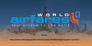 Source
https://www.nationalgeographic.com/travel/top-10/2016-worlds-happiest-countries/
 