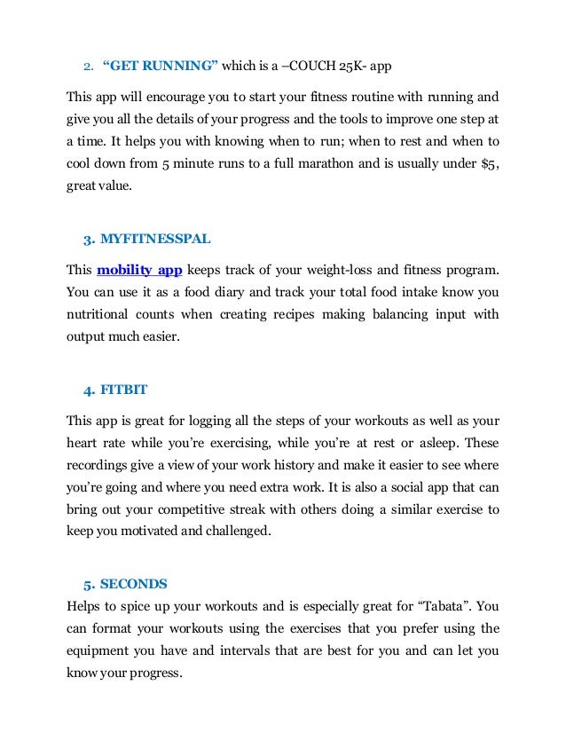 Top 5 Helpful Fitness Apps