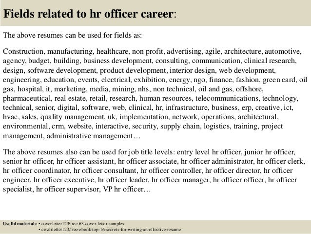 hr manager cover letter