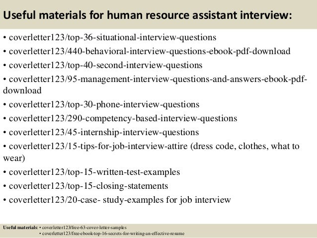 top 5 human resource assistant cover letter samples human resource assistant cover letters