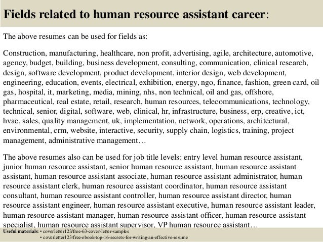 cover letter to human resources