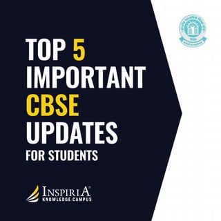 TOP 5
IMPORTANT
CBSE
UPDATES
FOR STUDENTS
 