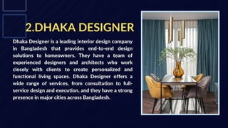 Top 5 Interior Design Company in Dhaka | PPTX