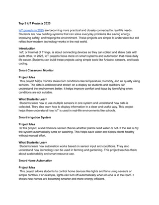 Top 5 IoT Projects 2025 stem education.pdf