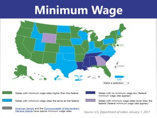 z
Minimum Wage
Source: U.S. Department of Labor, January 1, 2017
 