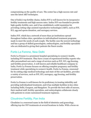 Top 5 IVF Centre In India – Best IVF Center In India | PDF
