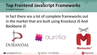 Top 5 Javascript Frameworks for Web and Mobile App Development | PPT