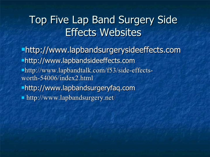 Top 5 Lap Band Surgery Side Effects