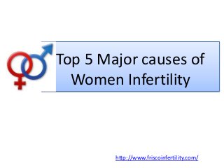 Top 5 Major causes of 
Women Infertility 
http://www.friscoinfertility.com/ 
 