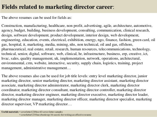 top 5 marketing director cover letter samples cover letter example for marketing