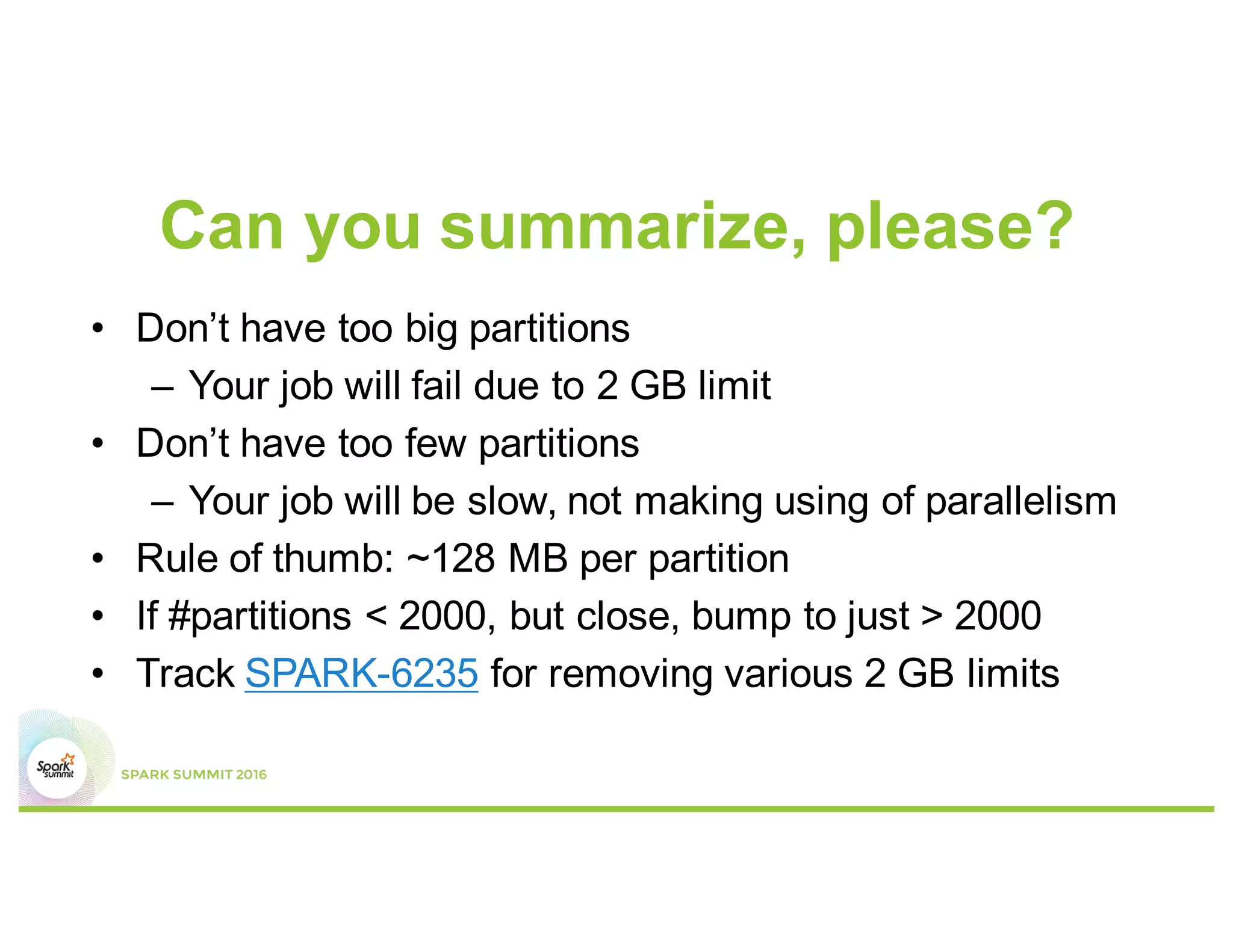 Ok, so what are you saying?
If number of partitions < 2000, but not by much,
bump it to be slightly higher than 2000.
 