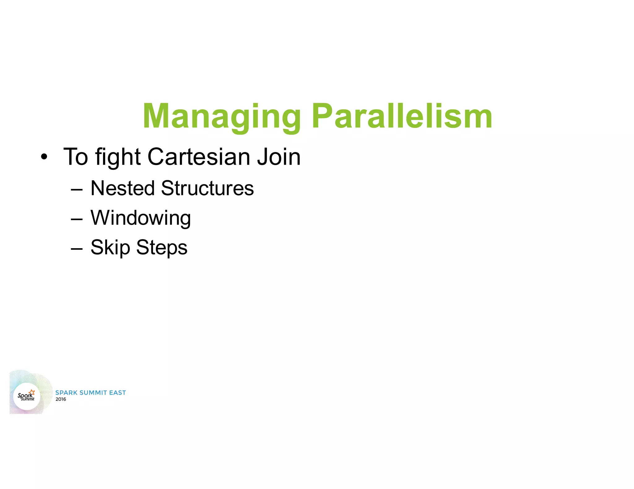 Mistake – Skew : Isolated Map Join
•  Filter Out Isolated Keys and use Map Join/
Aggregate on those
•  And normal reduce on the rest of the data
•  This can remove a large amount of data being
shuffled
Data Source Filter Normal
Keys
From Isolated
Keys
Reduce
By Normal Key
Union to
Results
Map Join
For Isolated
Keys
 