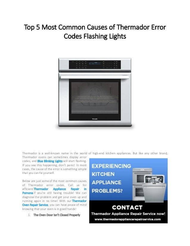 Top 5 Most Common Causes of Thermador Error Codes Flashing Lights.pdf