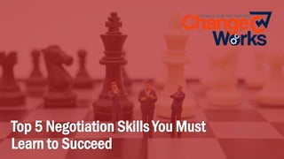 Top 5 Negotiation Skills You Must
Learn to Succeed
 