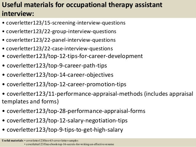 occupational therapy cover letter