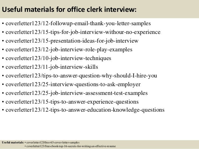 14 useful materials for office clerk