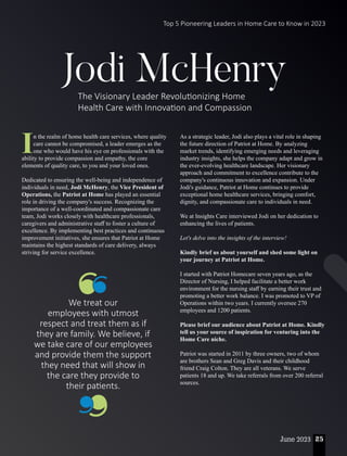 Top 5 Pioneering Leaders in Home Care to Know in 2023 | PDF