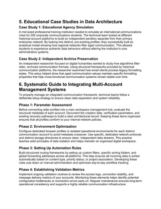 5. Educational Case Studies in Data Architecture
Case Study 1: Educational Agency Simulation
A mid-sized professional training institution needed to simulate an international communications
crisis for 200 corporate communications students. The technical team looked at different
historical account platforms to build an independent sandbox separate from their primary
enterprise network. By looking into distinct, pre-existing profiles, they successfully built an
analytical model showing how regional networks filter aged communication. This allowed
students to experience authentic data behaviors without altering the institution’s core
administrative systems.
Case Study 2: Independent Archive Preservation
An independent researcher focused on digital humanities wanted to study how algorithms filter
older, archived communication formats. Using structural frameworks provided by historical
communication platforms, the researcher examined how email clients process legacy formatting
styles. This setup helped show that aged communication setups maintain specific formatting
properties that help cross-functional communication systems remain stable over time.
6. Systematic Guide to Integrating Multi-Account
Management Systems
To properly manage an integrated communication framework, technical teams follow a
deliberate setup strategy to ensure clean data separation and system reliability.
Phase 1: Parameter Assessment
Before connecting older profiles into a main workspace management hub, evaluate the
structural metadata of each account. Document the creation date, verification parameters, and
existing recovery pathways to build a clear architectural record. Keeping these items organized
ensures that all profiles conform to your internal network policies.
Phase 2: Environment Optimization
Configure dedicated browser profiles or isolated operational environments for each distinct
communication account to avoid metadata crossover. Use specific, dedicated network protocols
and distinct storage directories to ensure clean, independent data streams. This practice
teaches solid principles of data isolation and helps maintain an organized digital workspace.
Phase 3: Setting Up Automation Rules
Build structured routing frameworks by setting up custom filters, specific sorting folders, and
global forwarding addresses across all platforms. This step ensures all incoming data is sorted
automatically based on content type, priority status, or project association. Developing these
rules cuts down on manual administration and optimizes day-to-day workflow tracking.
Phase 4: Establishing Validation Metrics
Implement ongoing validation routines to review the access logs, connection stability, and
message delivery metrics of your accounts. Monitoring these elements helps identify potential
configuration bottlenecks or connection errors early on. Regular maintenance ensures long-term
operational consistency and supports a highly reliable communication infrastructure.
 