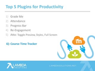 Top 5 Moodle Plugins for Productivity | PPTX