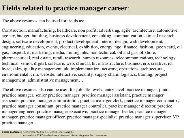 Top 5 Practice Manager Cover Letter Samples