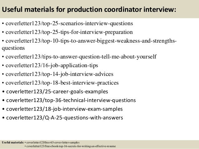 sample production coordinator cover letter