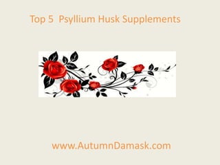 Top 5 Psyllium Husk Supplements
www.AutumnDamask.com
 
