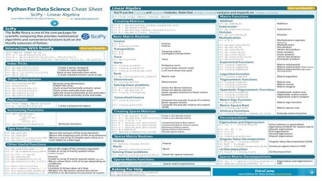 Top 5 python libraries for data science cheat sheat | PPT | Free Download