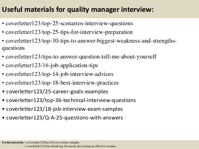 Top 5 Quality Manager Cover Letter Samples