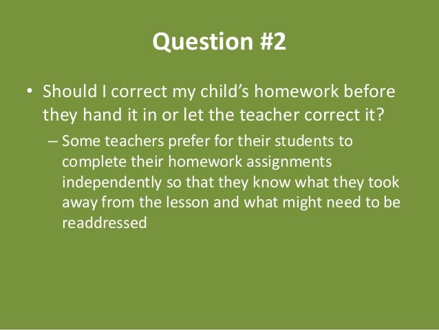 A homework question