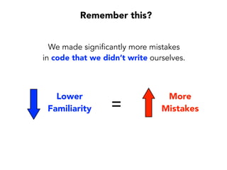 Mistake #4:
Over-simplification and hand-waving.
How are you adapting your decision habits?
Time%
Pressure%
Compromise%
Safety%
for%
Speed%
Increase%
Number%&%
Severity%of%
Hazards%
%
More%Pain%
and%Higher%
Task%Eﬀort%
Constant'
Urgency'
Fewer%
Problems%to%
Fix%
Stop%%
and%
Think%
Mi8gate%
the%
Risk%
Increased%
Produc8vity%
and%
Innova8on%
Safety'
 